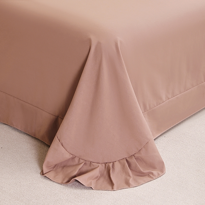 91家纺网 家纺一手货源 找家纺 北部居 2026新款水洗仿棉韩版花边款田园复古风小清新四件套-第一款 妮可