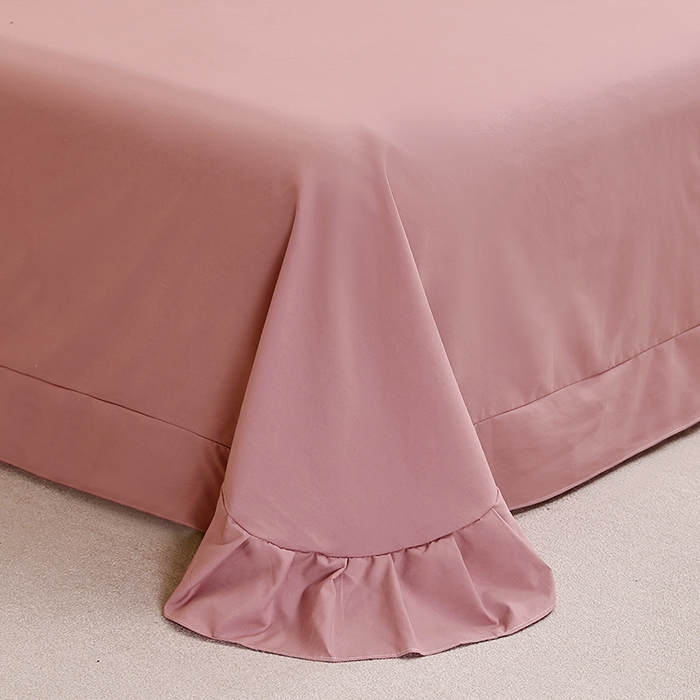 91家纺网 家纺一手货源 找家纺 北部居 2026新款水洗仿棉韩版花边款田园复古风小清新四件套-第一款 韶华