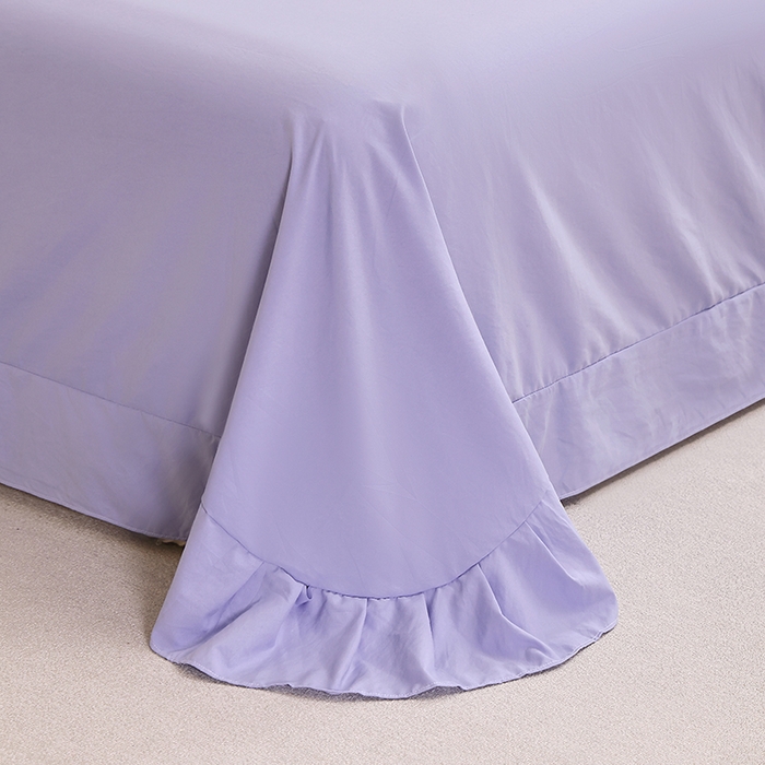 91家纺网 家纺一手货源 找家纺 北部居 2026新款水洗仿棉韩版花边款田园复古风小清新四件套-第一款 小美好