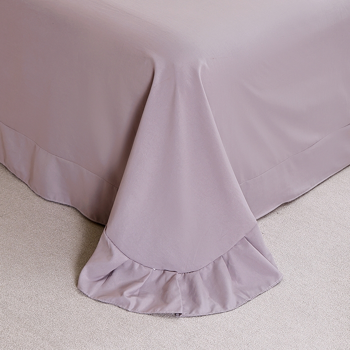 91家纺网 家纺一手货源 找家纺 北部居 2026新款水洗仿棉韩版花边款田园复古风小清新四件套-第一款 悠然