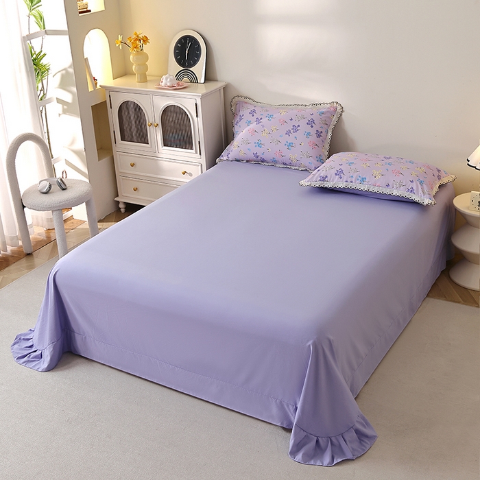 91家纺网 家纺一手货源 找家纺 （总）北部居 2026新款水洗仿棉韩版花边款田园复古风小清新四件套