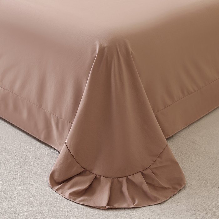 91家纺网 家纺一手货源 找家纺 北部居 2026新款水洗仿棉韩版花边款田园复古风小清新四件套 洛兰