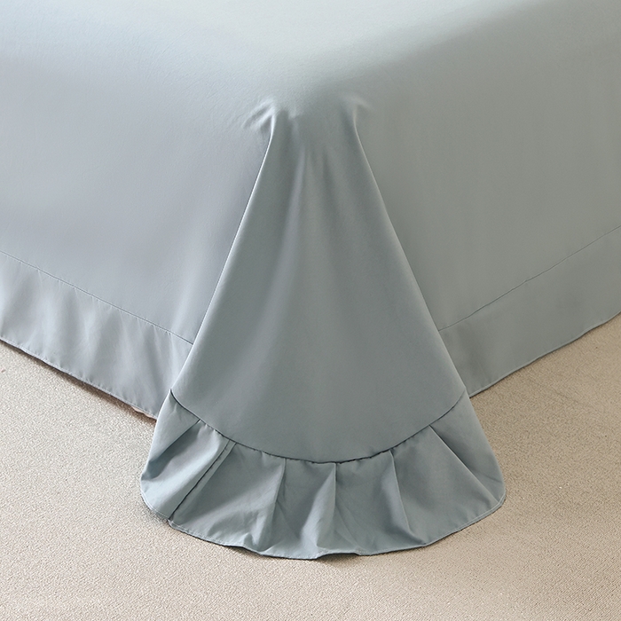 91家纺网 家纺一手货源 找家纺 北部居 2026新款水洗仿棉韩版花边款田园复古风小清新四件套 松野