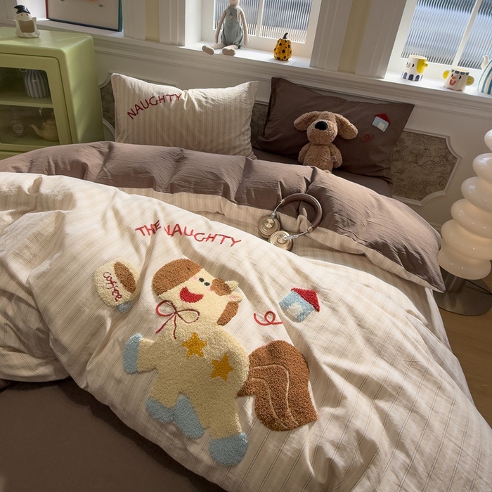 91家纺网 家纺一手货源 找家纺 （总）麦田家纺 2026加密A类色织全棉纯棉水洗棉毛巾绣四件套