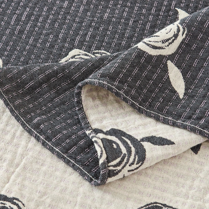 91家纺网 家纺一手货源 找家纺 悦然毛巾被 2026新款全棉纯棉三层水洗色织纱布毛巾被盖毯夏凉被空调被 净色玫瑰