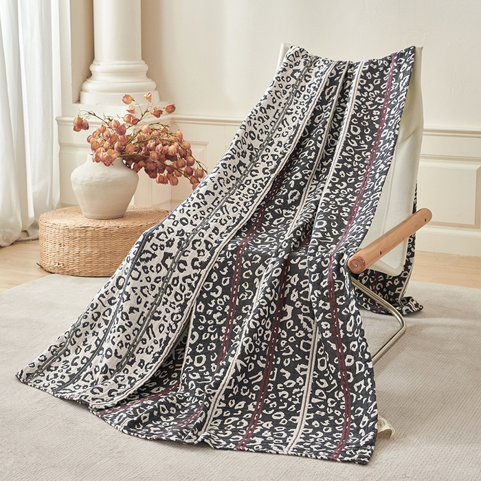 悦然毛巾被 2026新款全棉纯棉三层水洗色织纱布毛巾被盖毯夏凉被空调被 摩登