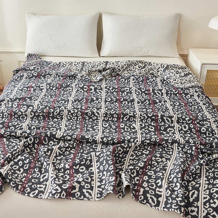 91家纺网 家纺一手货源 找家纺 悦然毛巾被 2026新款全棉纯棉三层水洗色织纱布毛巾被盖毯夏凉被空调被 摩登