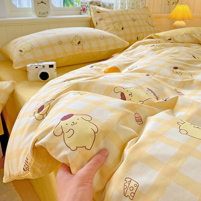 91家纺网 家纺一手货源 找家纺 朵希曼 2026新款正版授权全棉纯棉三丽鸥系列 焦糖布丁狗