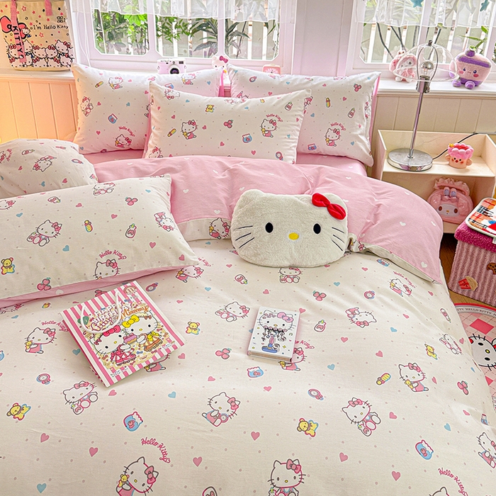 91家纺网 家纺一手货源 找家纺 朵希曼 2026新款正版授权全棉纯棉三丽鸥系列 甜甜凯蒂