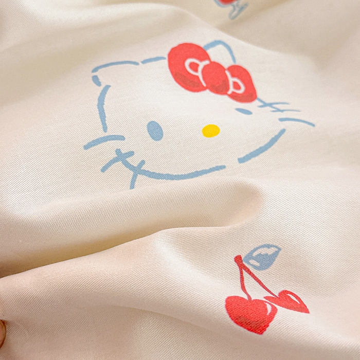 91家纺网 家纺一手货源 找家纺 朵希曼 2026新款正版授权全棉纯棉三丽鸥系列 樱桃凯蒂