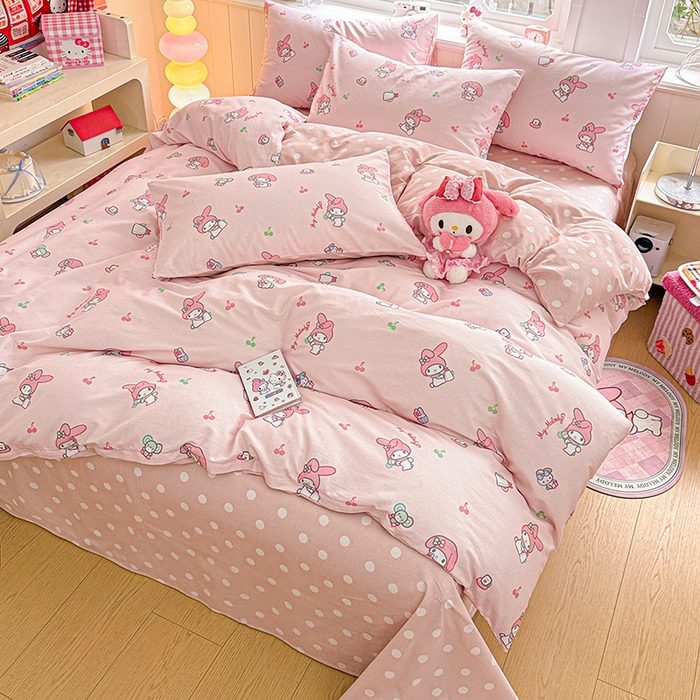 91家纺网 家纺一手货源 找家纺 朵希曼 2026新款正版授权全棉纯棉三丽鸥系列 元气美乐蒂