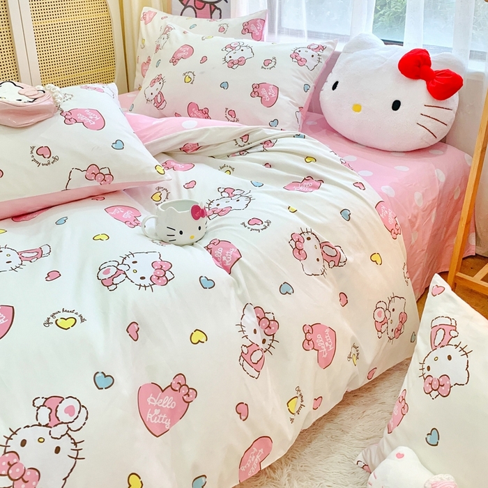 91家纺网 家纺一手货源 找家纺 朵希曼 2026新款正版授权全棉纯棉三丽鸥系列 公主凯蒂