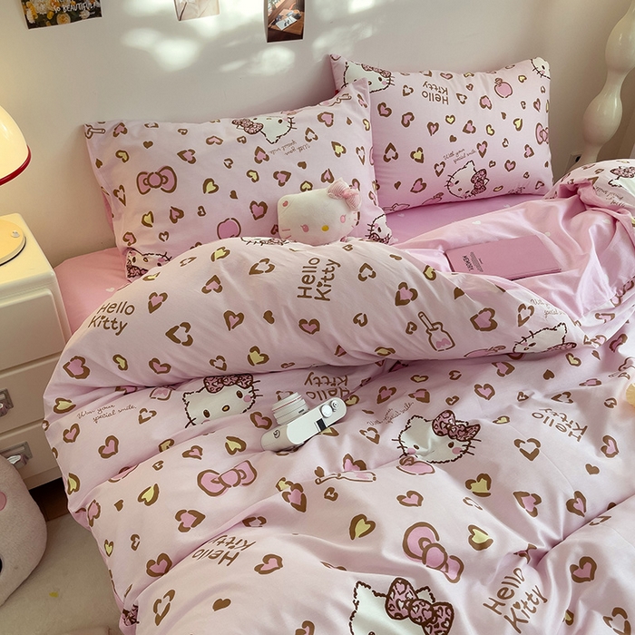 91家纺网 家纺一手货源 找家纺 朵希曼 2026新款正版授权全棉纯棉三丽鸥系列 凯蒂乐园