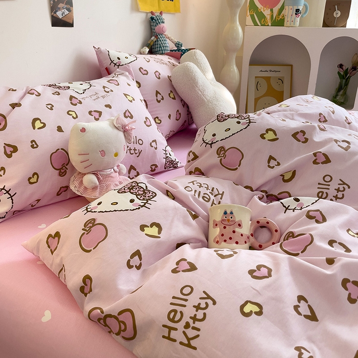 91家纺网 家纺一手货源 找家纺 朵希曼 2026新款正版授权全棉纯棉三丽鸥系列 凯蒂乐园