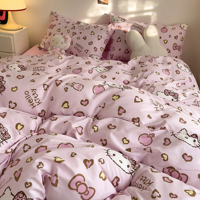 91家纺网 家纺一手货源 找家纺 朵希曼 2026新款正版授权全棉纯棉三丽鸥系列 凯蒂乐园