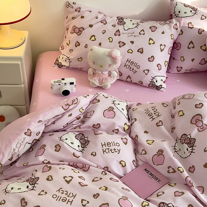 91家纺网 家纺一手货源 找家纺 朵希曼 2026新款正版授权全棉纯棉三丽鸥系列 凯蒂乐园