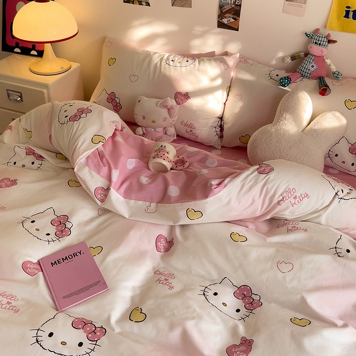 91家纺网 家纺一手货源 找家纺 朵希曼 2026新款正版授权全棉纯棉三丽鸥系列 少女凯蒂