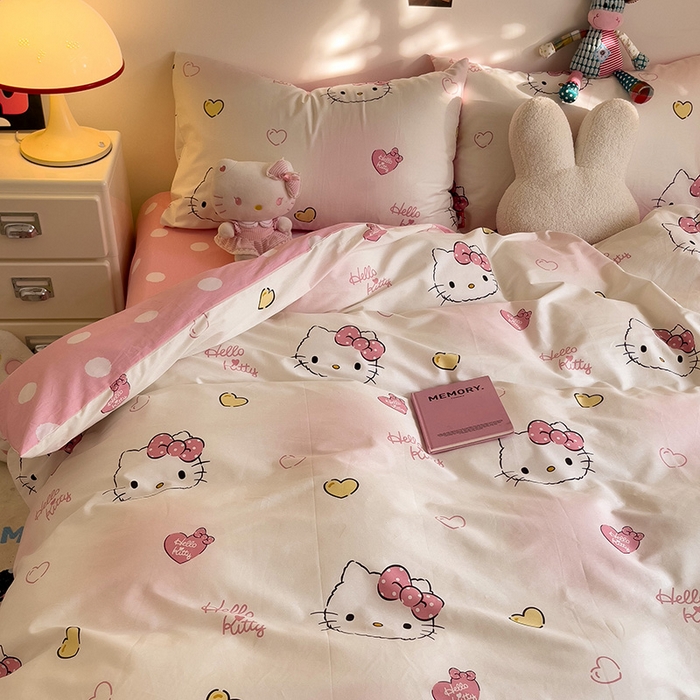 91家纺网 家纺一手货源 找家纺 朵希曼 2026新款正版授权全棉纯棉三丽鸥系列 少女凯蒂