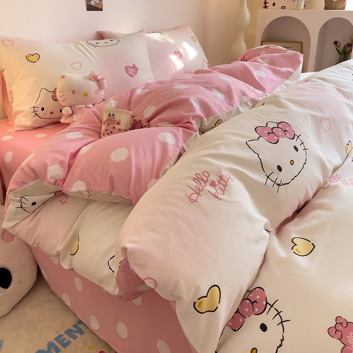 91家纺网 家纺一手货源 找家纺 朵希曼 2026新款正版授权全棉纯棉三丽鸥系列 少女凯蒂