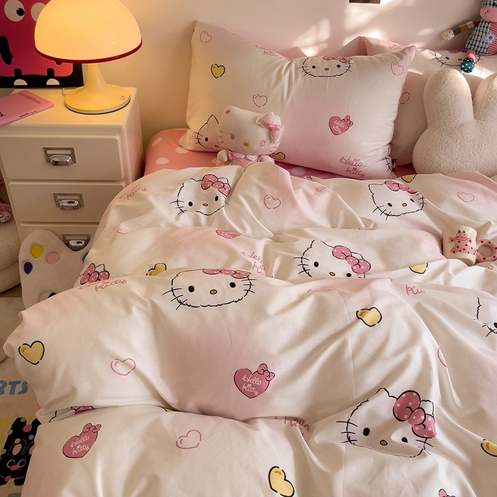 91家纺网 家纺一手货源 找家纺 朵希曼 2026新款正版授权全棉纯棉三丽鸥系列 少女凯蒂