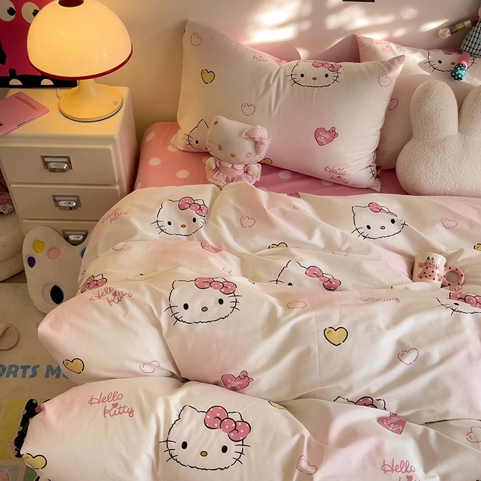 91家纺网 家纺一手货源 找家纺 朵希曼 2026新款正版授权全棉纯棉三丽鸥系列 少女凯蒂