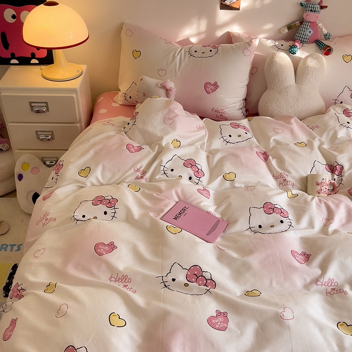 91家纺网 家纺一手货源 找家纺 朵希曼 2026新款正版授权全棉纯棉三丽鸥系列 少女凯蒂