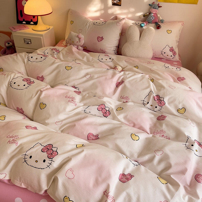 91家纺网 家纺一手货源 找家纺 朵希曼 2026新款正版授权全棉纯棉三丽鸥系列 少女凯蒂