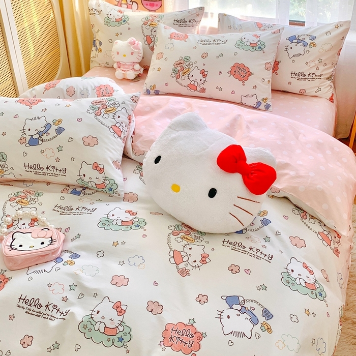 91家纺网 家纺一手货源 找家纺 朵希曼 2026新款正版授权全棉纯棉三丽鸥系列 甜心凯蒂