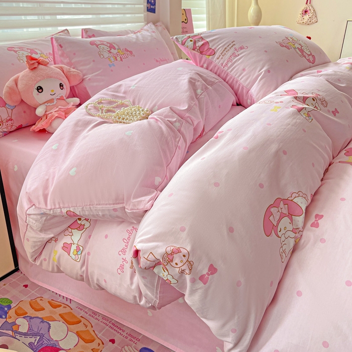 91家纺网 家纺一手货源 找家纺 朵希曼 2026新款正版授权全棉纯棉三丽鸥系列 童趣美乐蒂