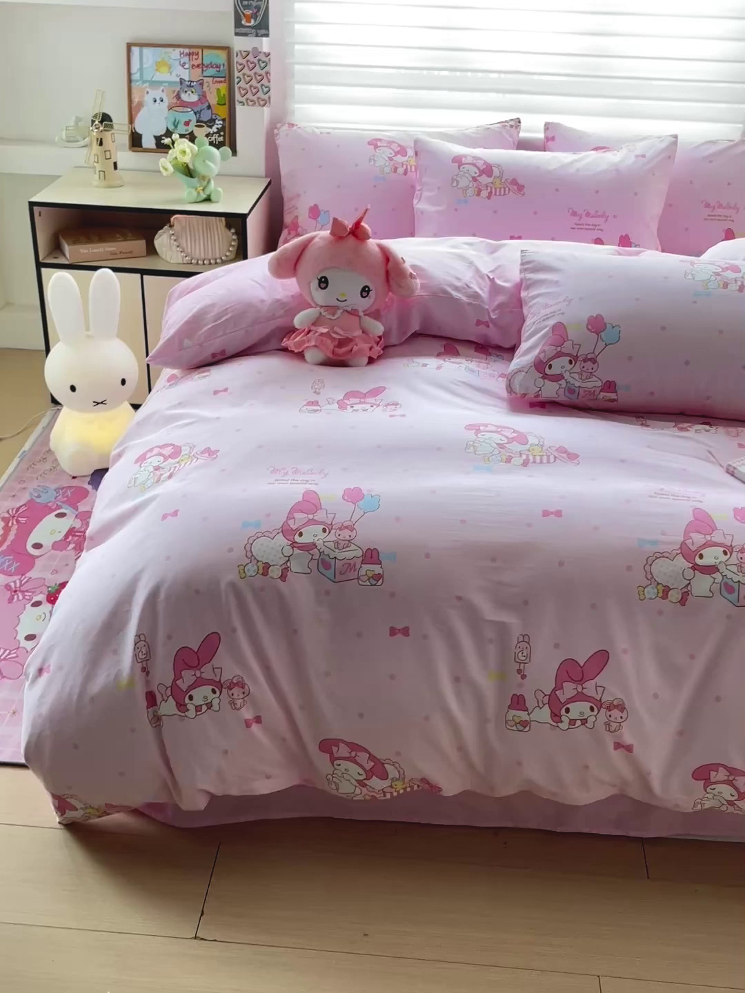 91家纺网 家纺一手货源 找家纺 朵希曼 2026新款正版授权全棉纯棉三丽鸥系列 童趣美乐蒂