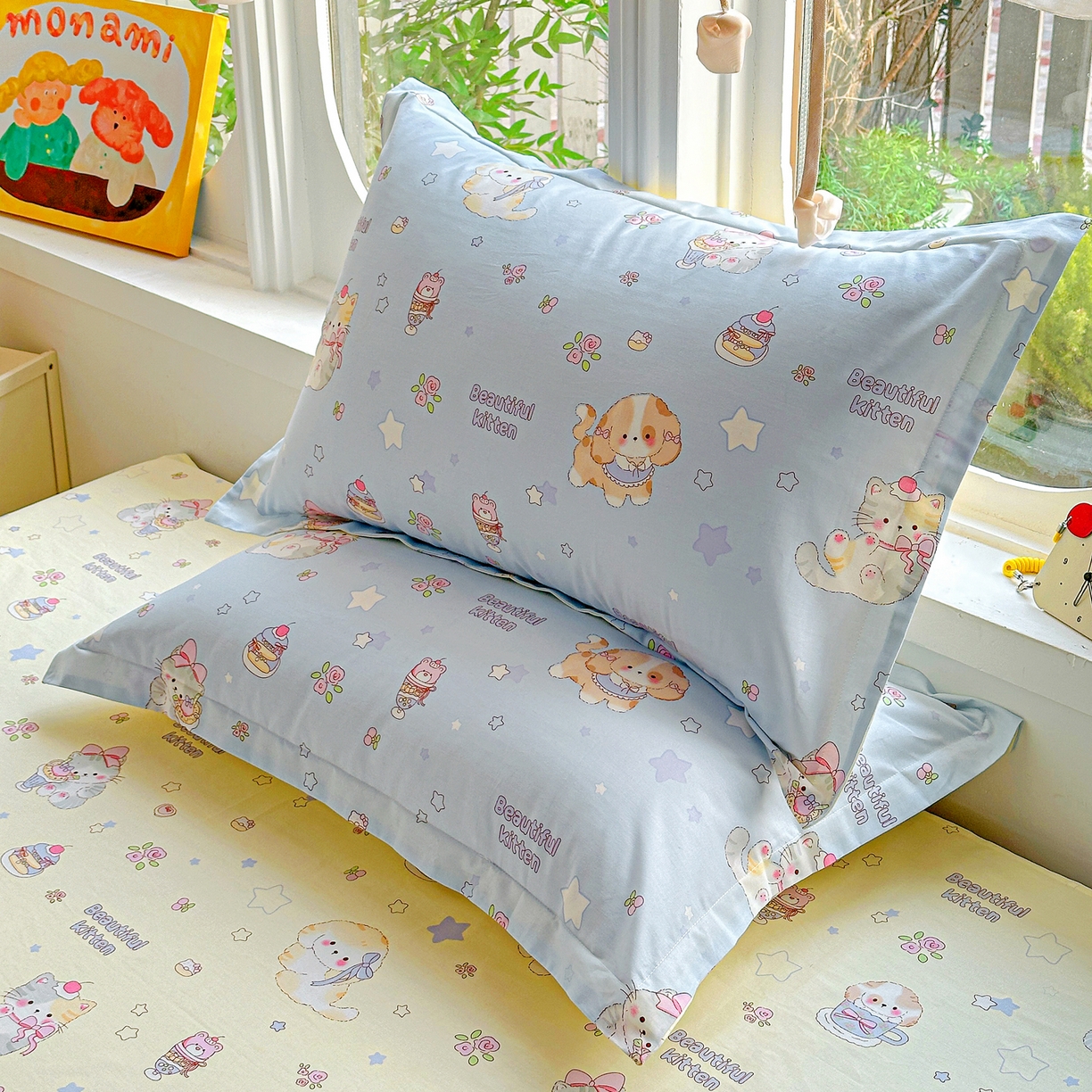 91家纺网 家纺一手货源 找家纺 （总）佳汐蓝家纺 2026新款全棉纯棉加厚13376印花单品枕套 枕套单件