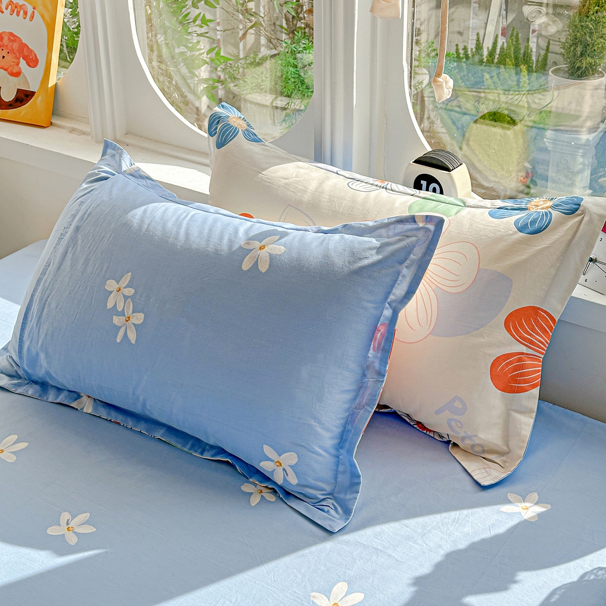 91家纺网 家纺一手货源 找家纺 （总）佳汐蓝家纺 2026新款全棉纯棉加厚13376印花单品枕套 枕套单件