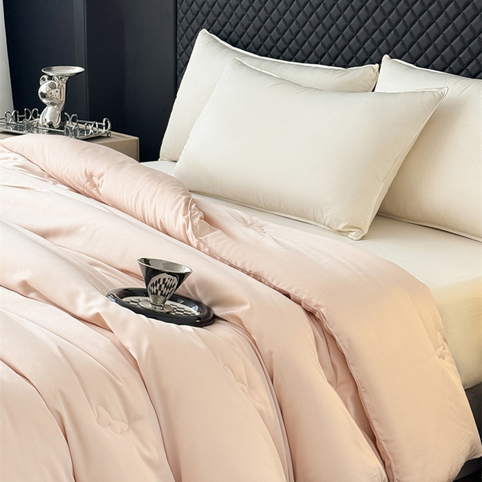 91家纺网 家纺一手货源 找家纺 （总）林希 2026新款真丝缎天丝棉大豆被双人春秋被空调被加厚冬被婚庆送礼