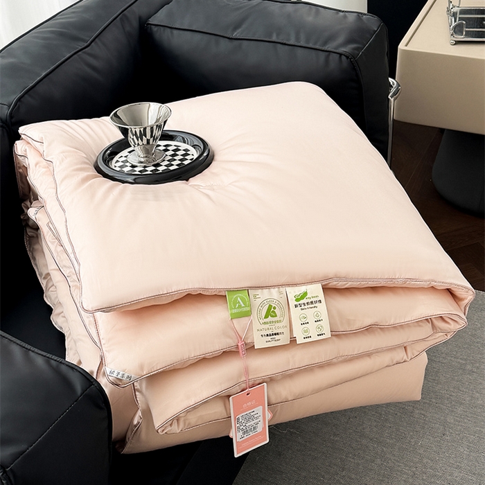 91家纺网 家纺一手货源 找家纺 （总）林希 2026新款真丝缎天丝棉大豆被双人春秋被空调被加厚冬被婚庆送礼