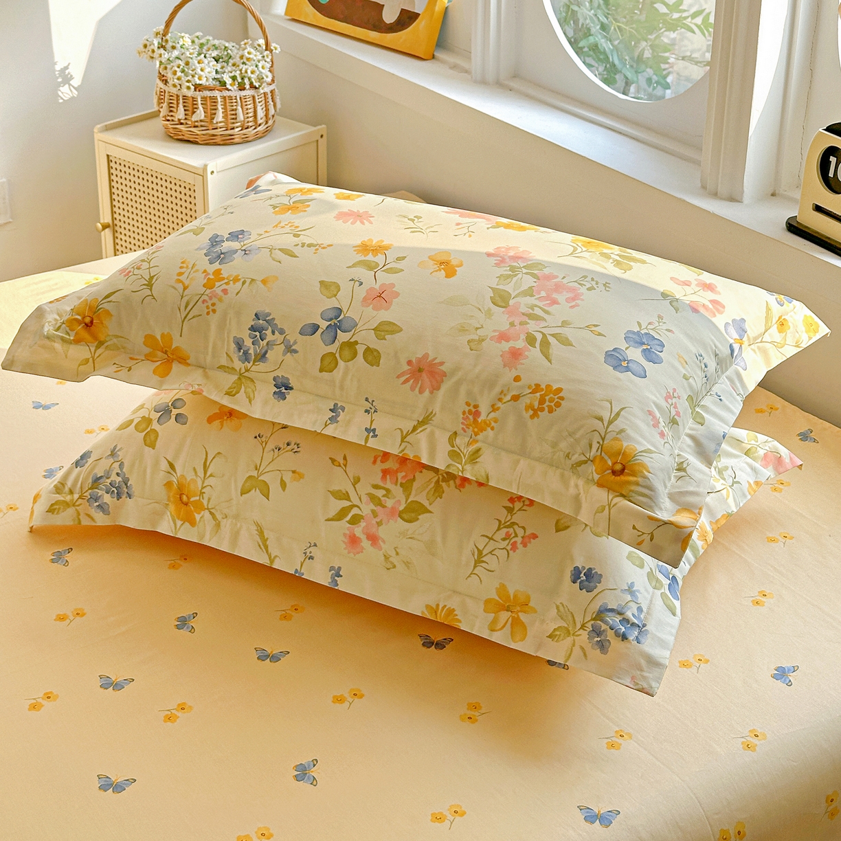 91家纺网 家纺一手货源 找家纺 佳汐蓝家纺 2026新款全棉纯棉加厚13376印花单品枕套 枕套单件 蔓春