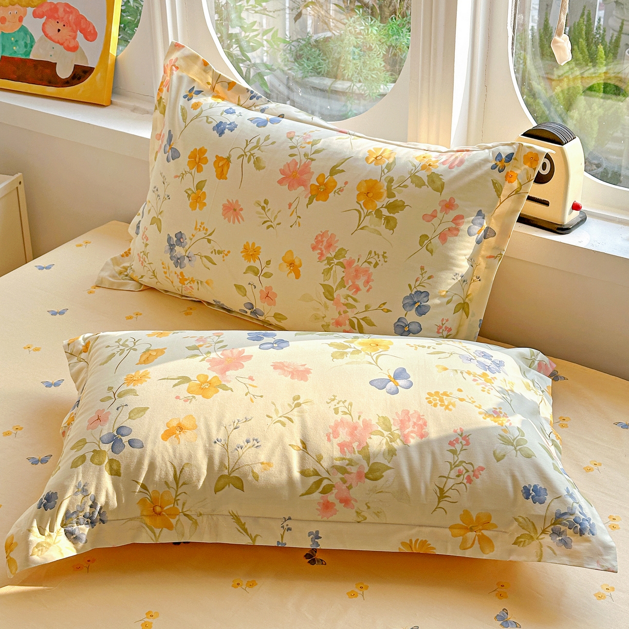 91家纺网 家纺一手货源 找家纺 佳汐蓝家纺 2026新款全棉纯棉加厚13376印花单品枕套 枕套单件 蔓春