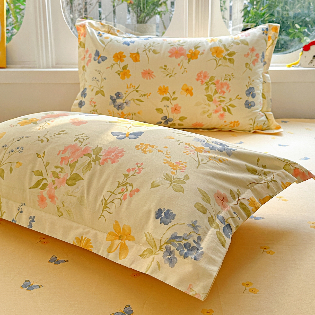 91家纺网 家纺一手货源 找家纺 佳汐蓝家纺 2026新款全棉纯棉加厚13376印花单品枕套 枕套单件 蔓春