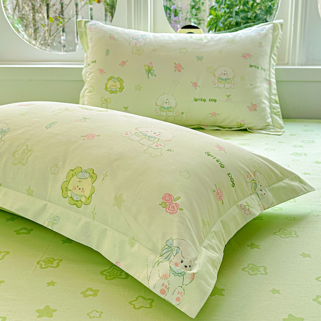 91家纺网 家纺一手货源 找家纺 佳汐蓝家纺 2026新款全棉纯棉加厚13376印花单品枕套 枕套单件 米亚