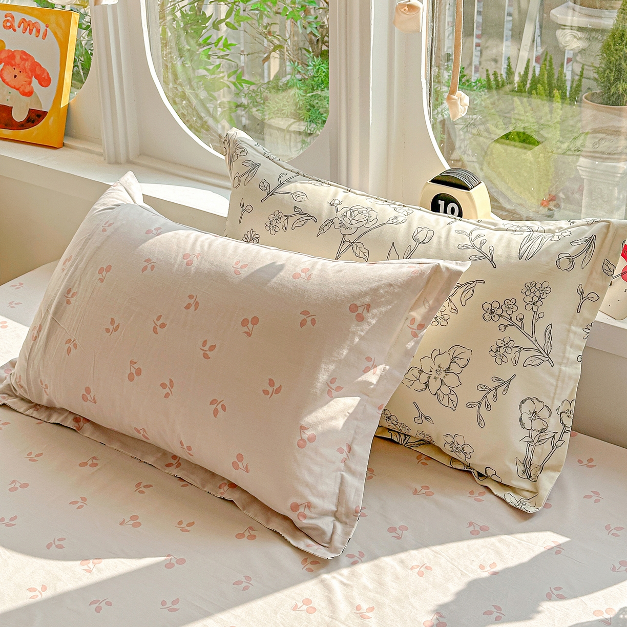 佳汐蓝家纺 2026新款全棉纯棉加厚13376印花单品枕套 枕套单件 沫恋