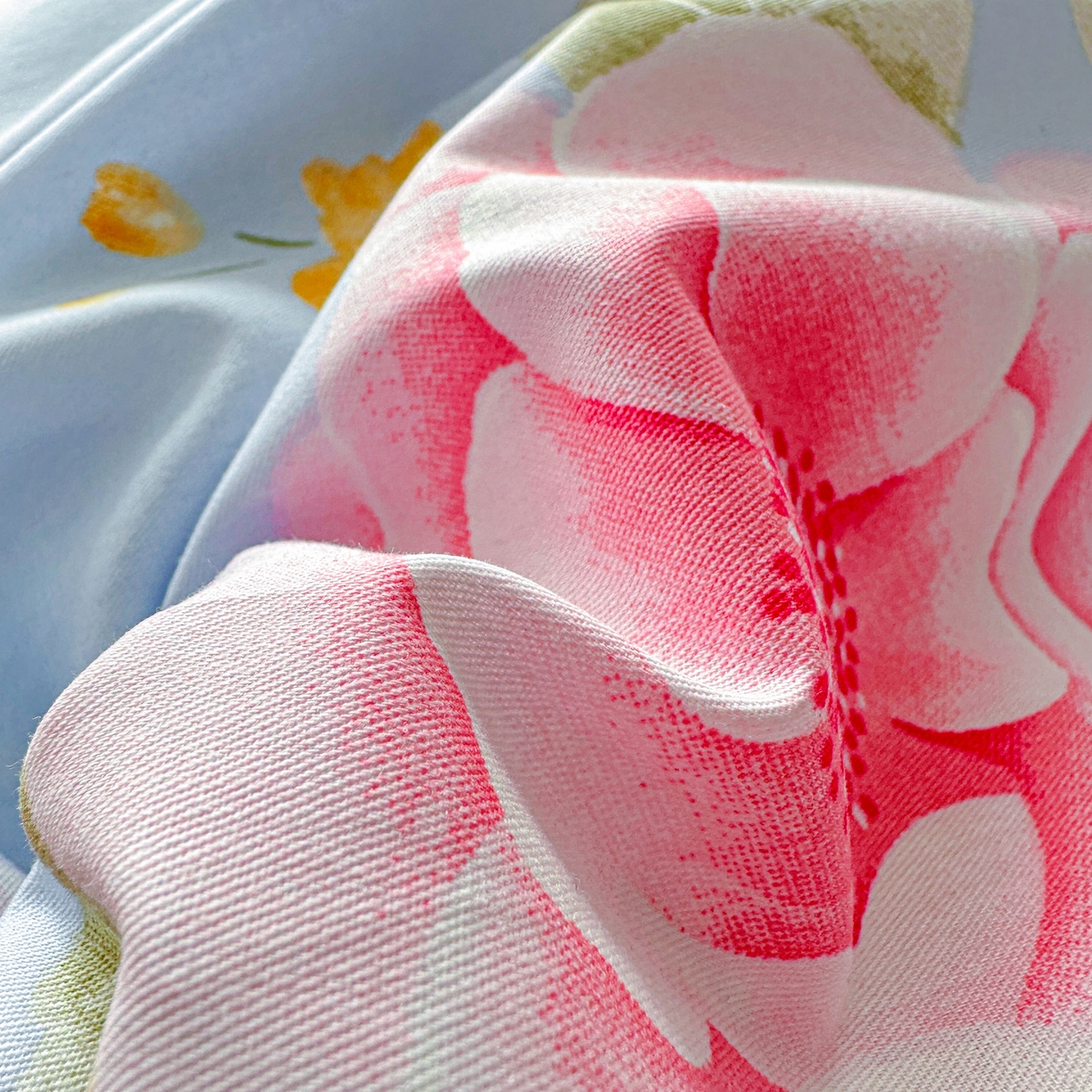 91家纺网 家纺一手货源 找家纺 佳汐蓝家纺 2026新款全棉纯棉加厚13376印花单品枕套 枕套单件 暮色蔷薇