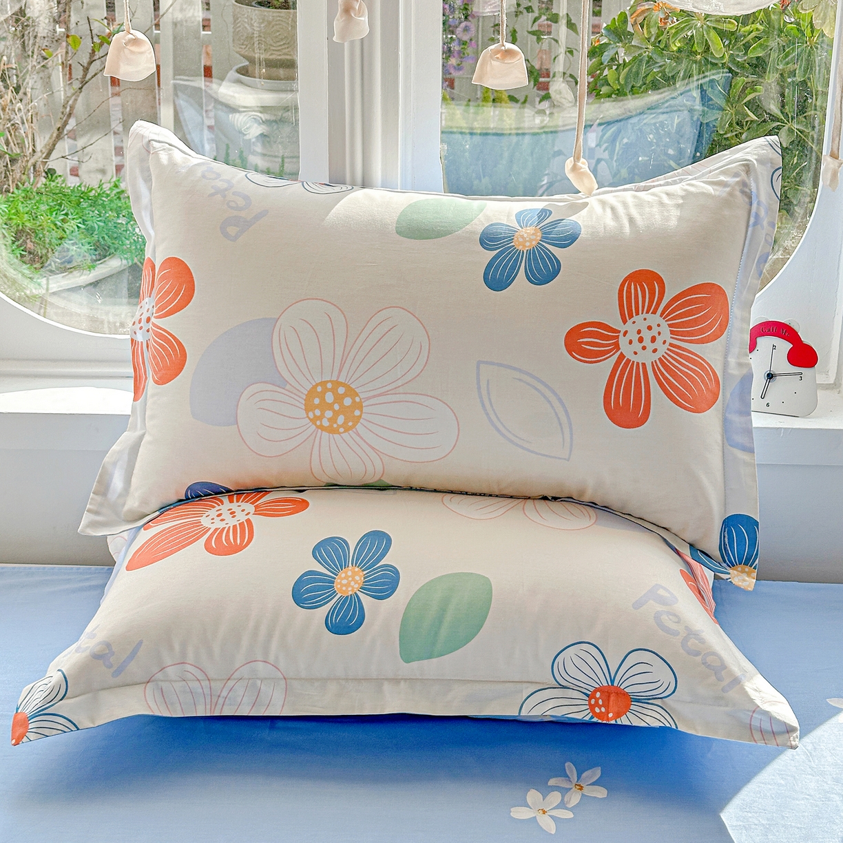 91家纺网 家纺一手货源 找家纺 佳汐蓝家纺 2026新款全棉纯棉加厚13376印花单品枕套 枕套单件 暖阳情调