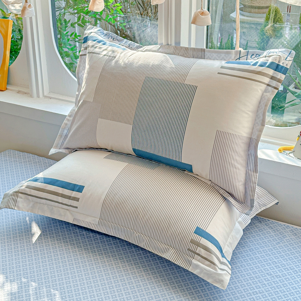 91家纺网 家纺一手货源 找家纺 佳汐蓝家纺 2026新款全棉纯棉加厚13376印花单品枕套 枕套单件 平行世界