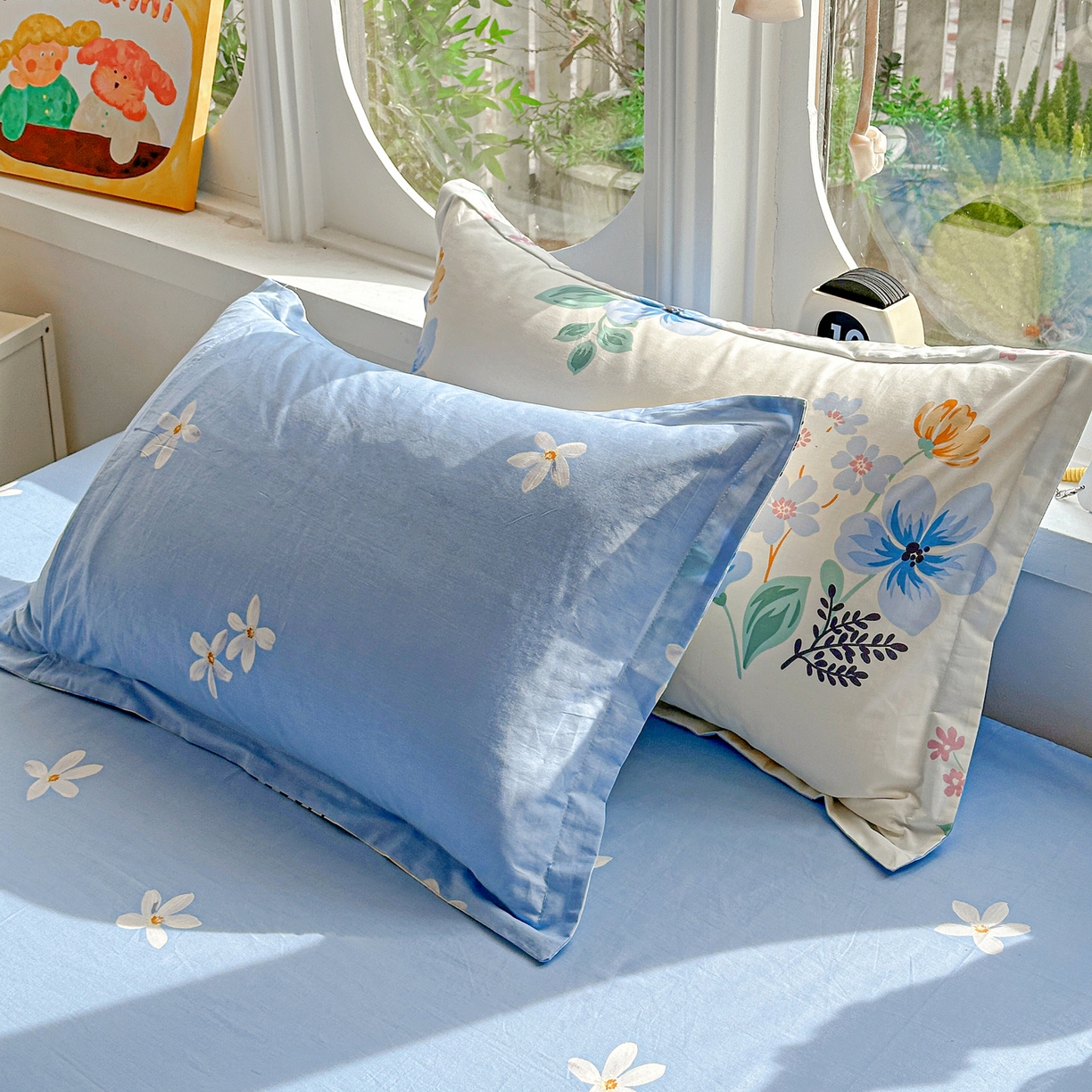 佳汐蓝家纺 2026新款全棉纯棉加厚13376印花单品枕套 枕套单件 若薇