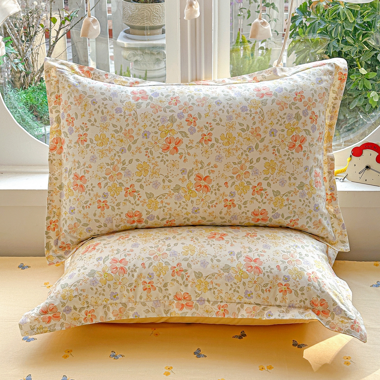 91家纺网 家纺一手货源 找家纺 佳汐蓝家纺 2026新款全棉纯棉加厚13376印花单品枕套 枕套单件 森恋花开