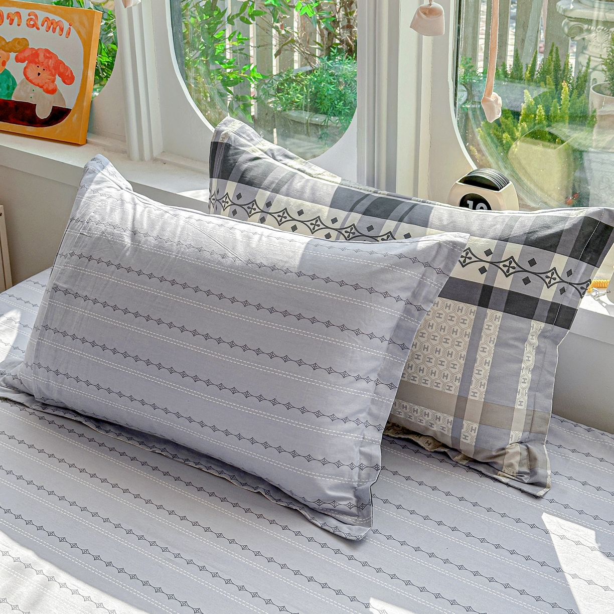 佳汐蓝家纺 2026新款全棉纯棉加厚13376印花单品枕套 枕套单件 协奏曲