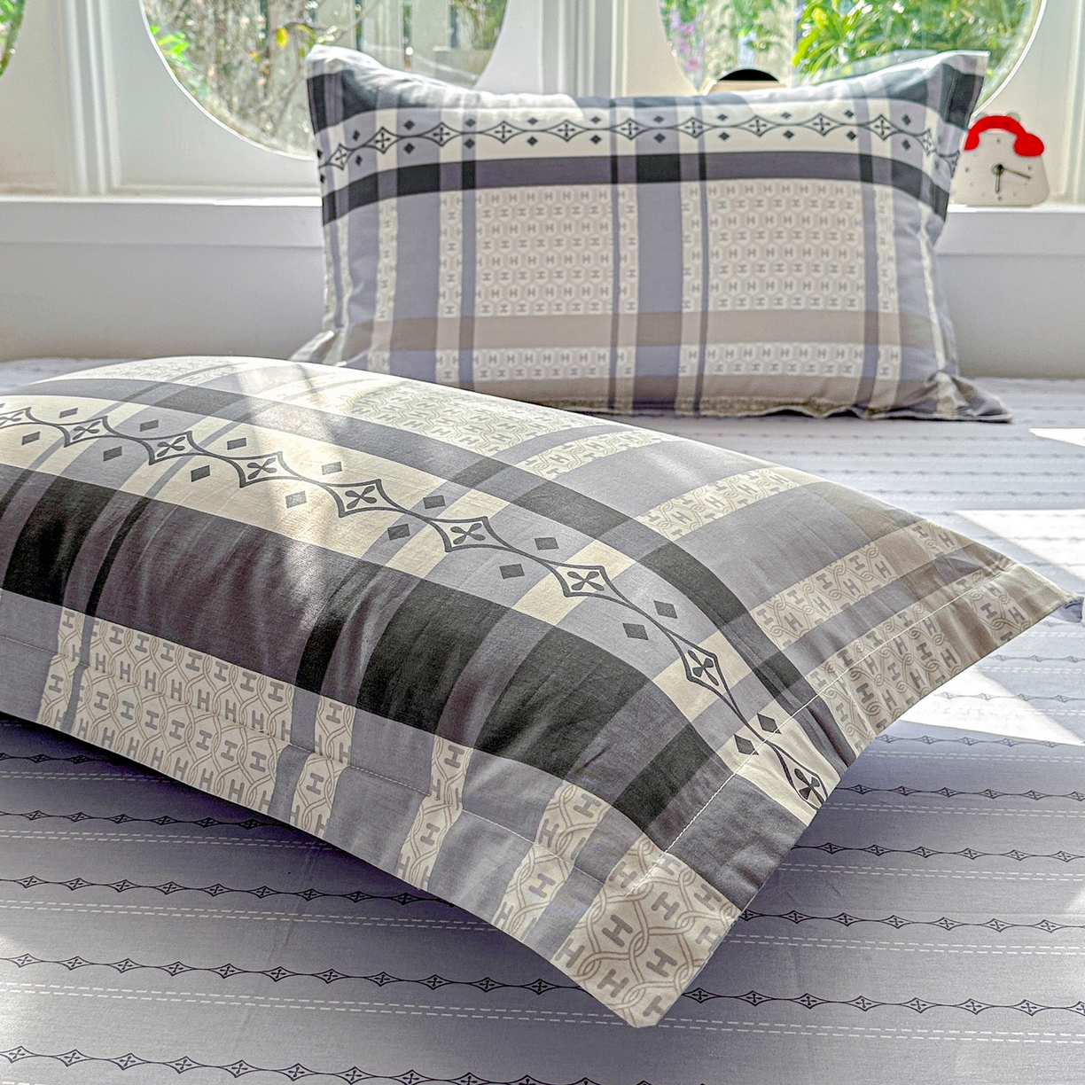 91家纺网 家纺一手货源 找家纺 佳汐蓝家纺 2026新款全棉纯棉加厚13376印花单品枕套 枕套单件 协奏曲