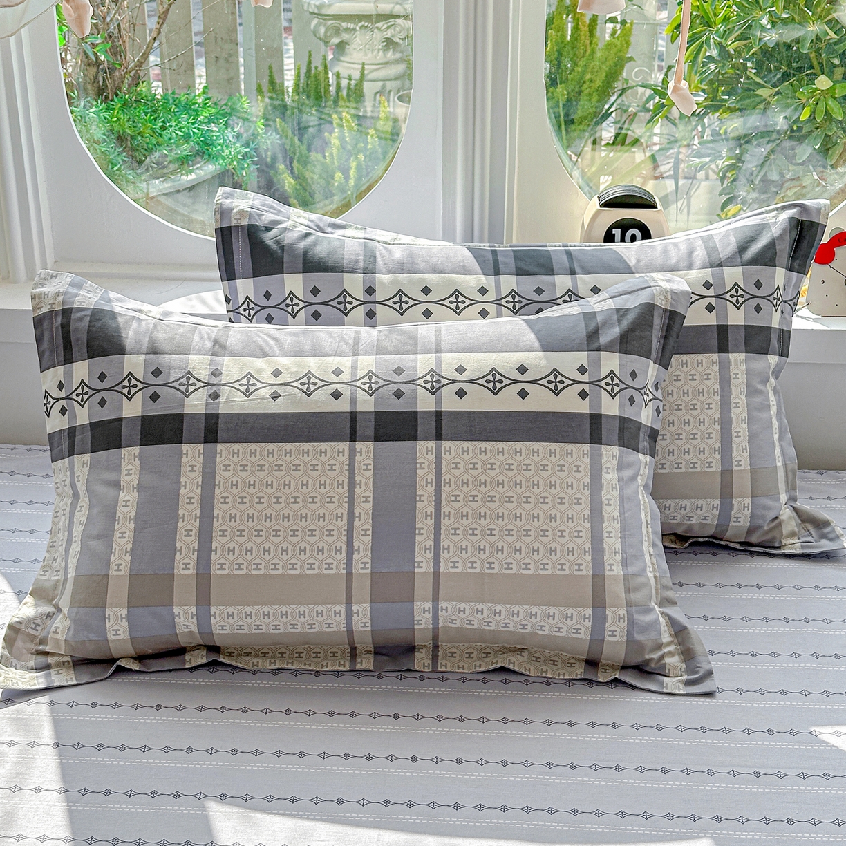 91家纺网 家纺一手货源 找家纺 佳汐蓝家纺 2026新款全棉纯棉加厚13376印花单品枕套 枕套单件 协奏曲