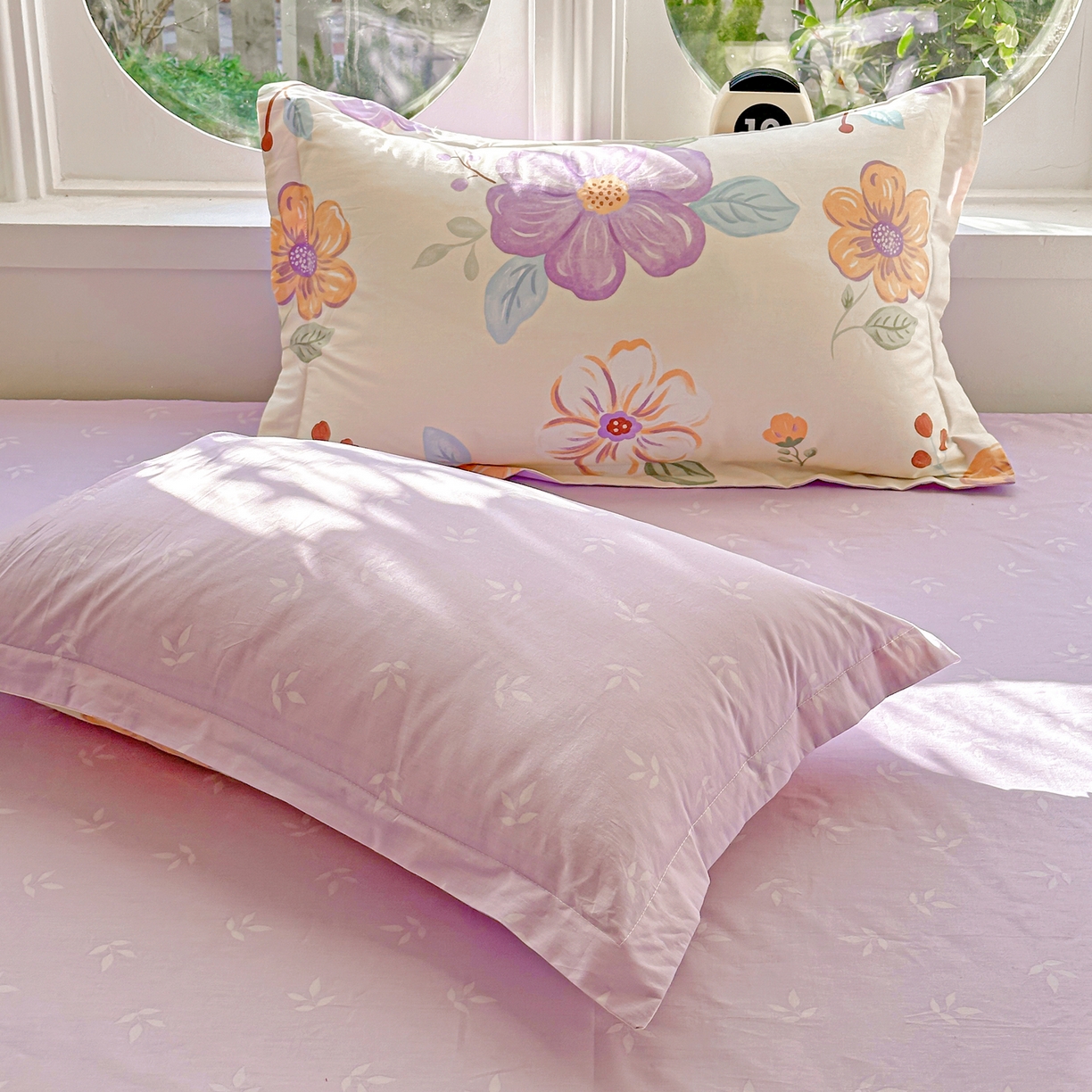 91家纺网 家纺一手货源 找家纺 佳汐蓝家纺 2026新款全棉纯棉加厚13376印花单品枕套 枕套单件 心怡如初