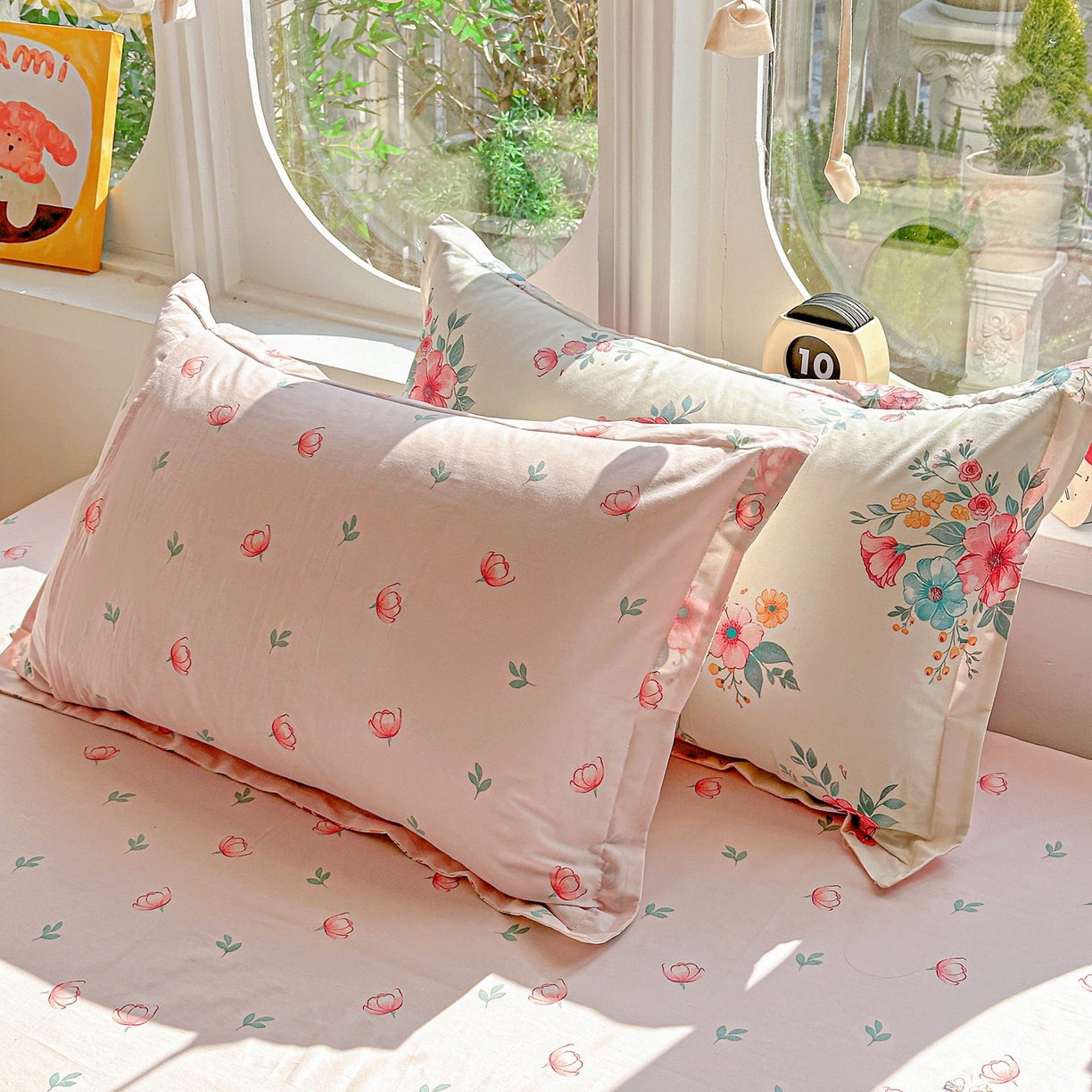 佳汐蓝家纺 2026新款全棉纯棉加厚13376印花单品枕套 枕套单件 馨兰