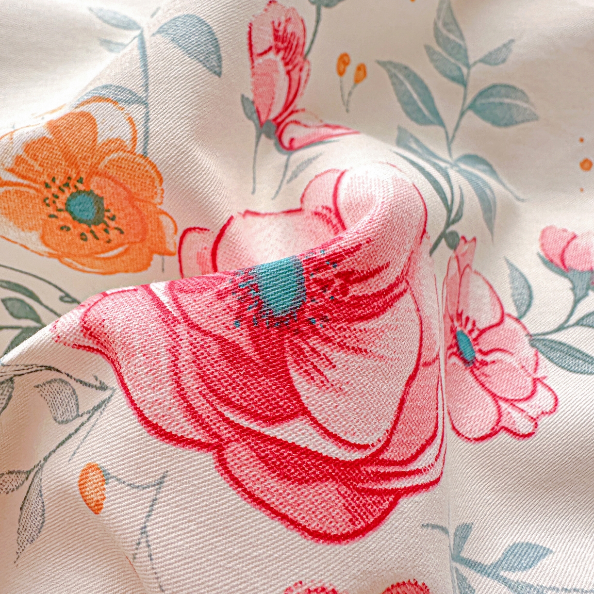 91家纺网 家纺一手货源 找家纺 佳汐蓝家纺 2026新款全棉纯棉加厚13376印花单品枕套 枕套单件 馨兰